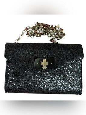 kate spade Black Glitter Chain Shoulder Bag